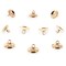 10 Bell-Top Gold Brass Metal Ornament Caps Ball or Egg Top Findings, End Caps 0.39 Inches (10 mm)